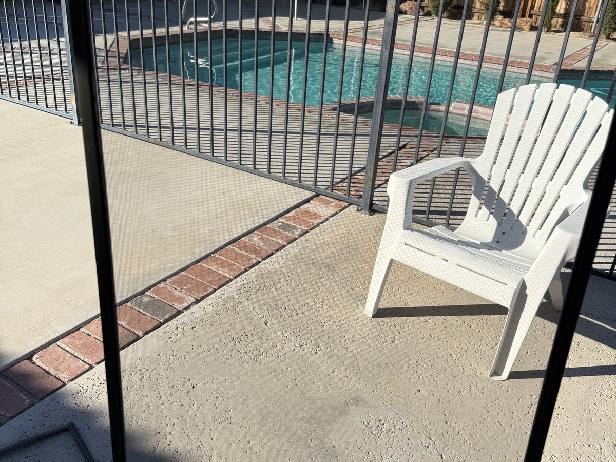 Repaired window screen after service