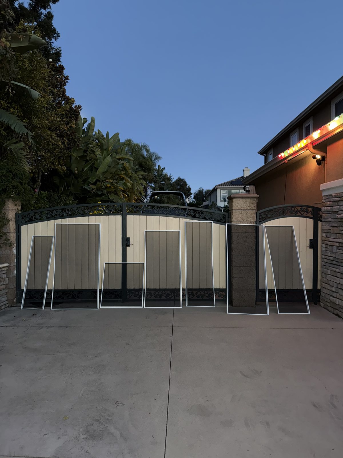 Full set of re-meshed window screens finished in one visit