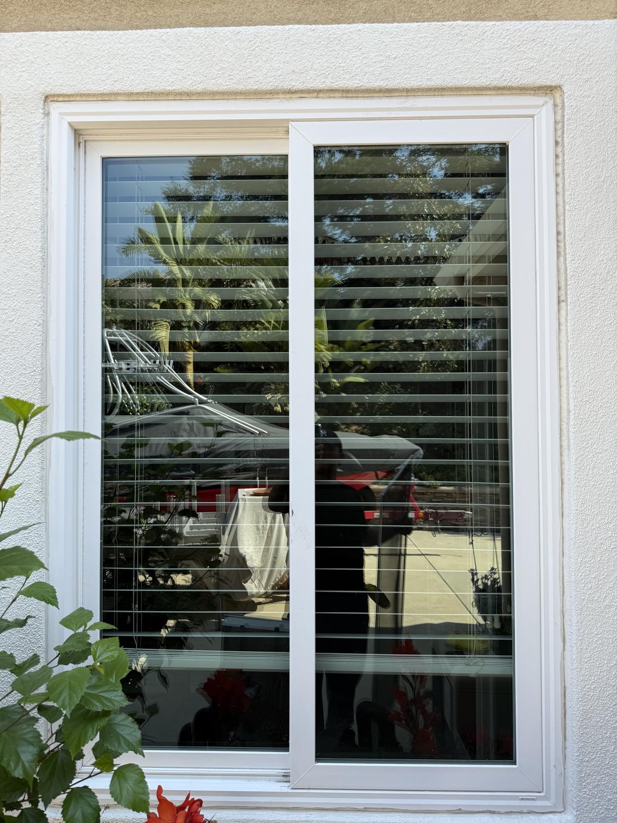Clean streak-free sliding window after exterior cleaning